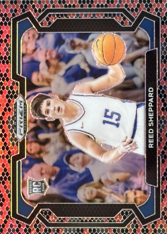 Reed Sheppard 2024 Prizm Draft Picks #21 Variation - Snakeskin /(SSP) Rookie RAW