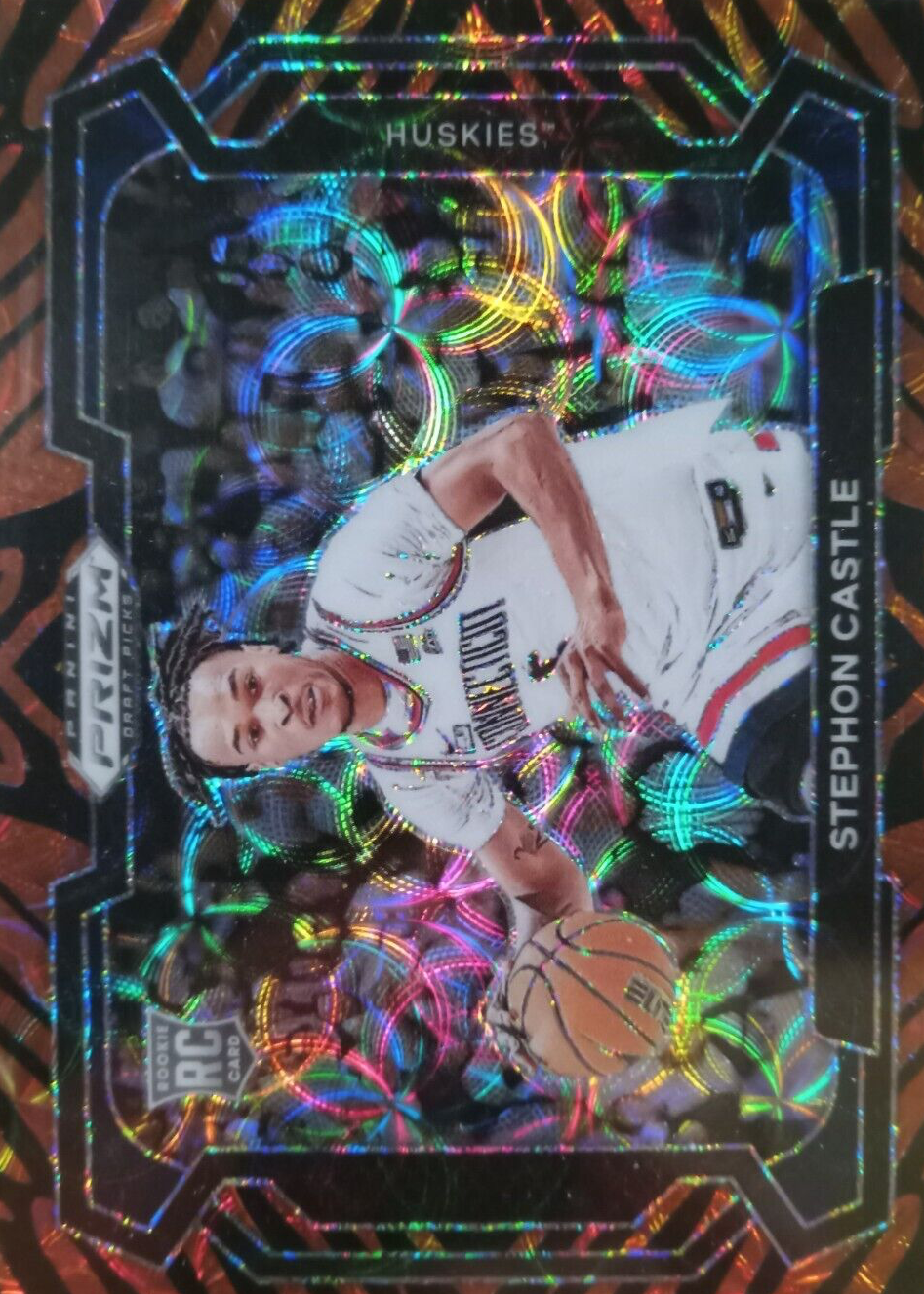 Stephon Castle 2024 Prizm Draft Picks #17 Variation - Tiger Stripe