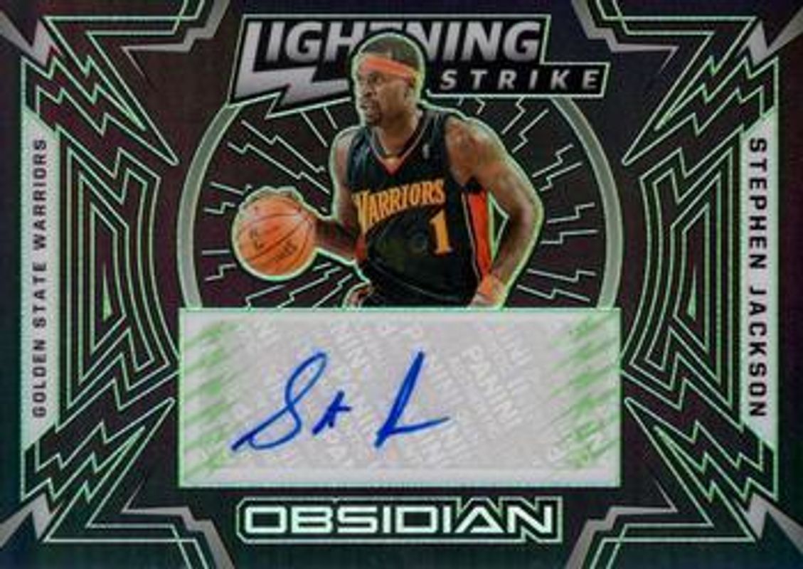 2020 Obsidian #LS-SJC Lightning Strike Signatures - Electric Etch Green /15