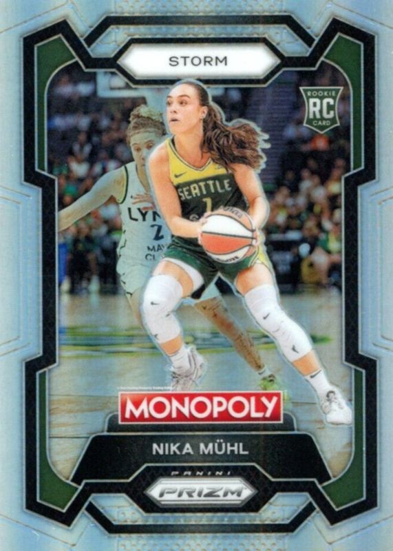 Nika Muhl 2024 Prizm Monopoly WNBA #4 Silver Rookie PSA 10