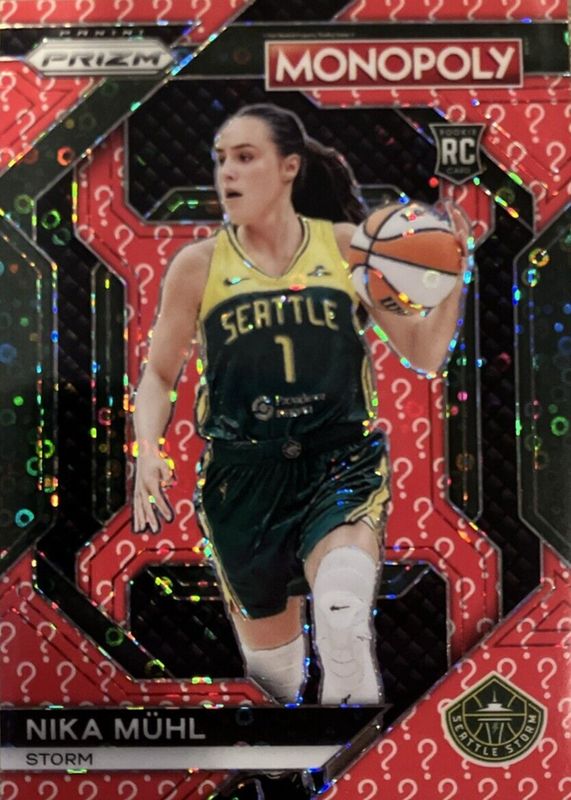 Nika Muhl 2024 Prizm Monopoly WNBA #WNBA26 Insert - Question Mark /25 Rookie RAW