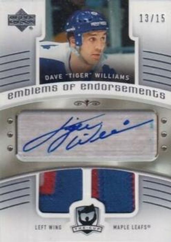 2005 Upper Deck The Cup #EE-TI Emblems of Endorsement /15