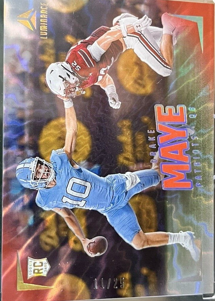 Drake Maye 2024 Luminance #177 Horizontal Rookies - Red /25 Price Guide ...