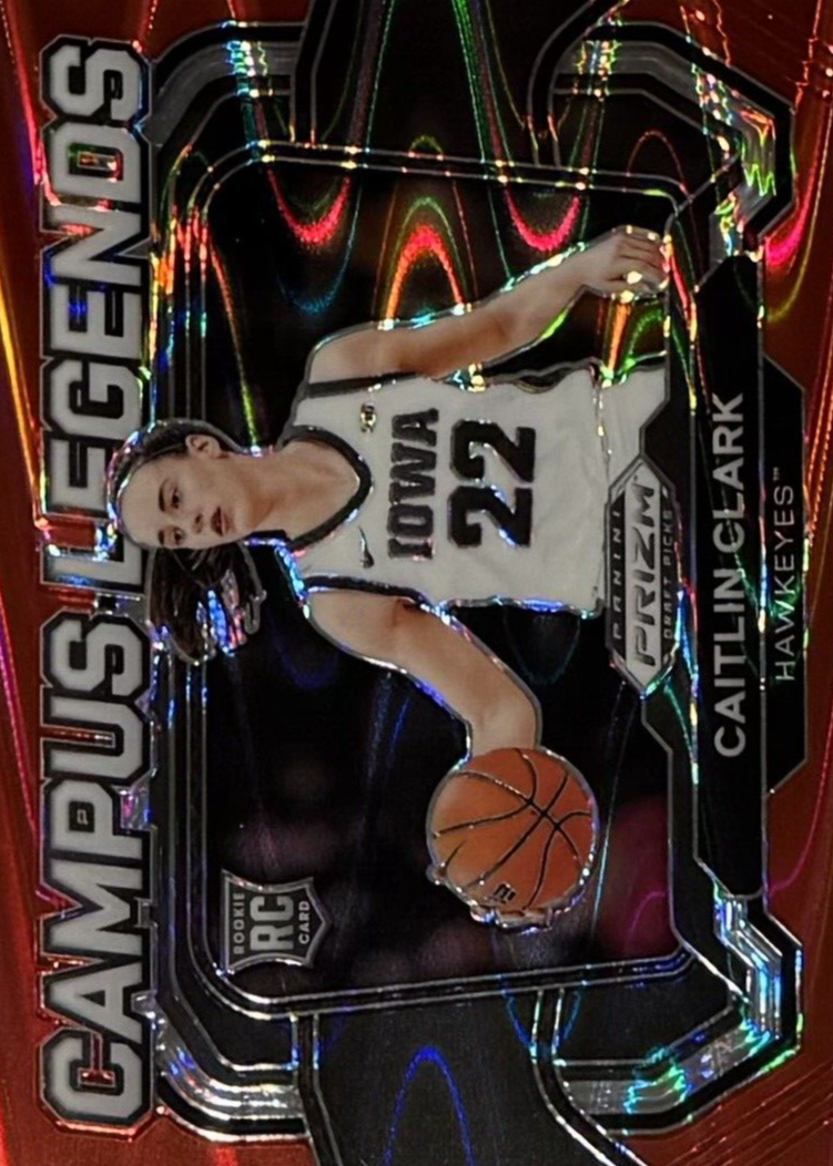 Caitlin Clark 2024 Prizm Draft Picks #5 Campus Legends - Red