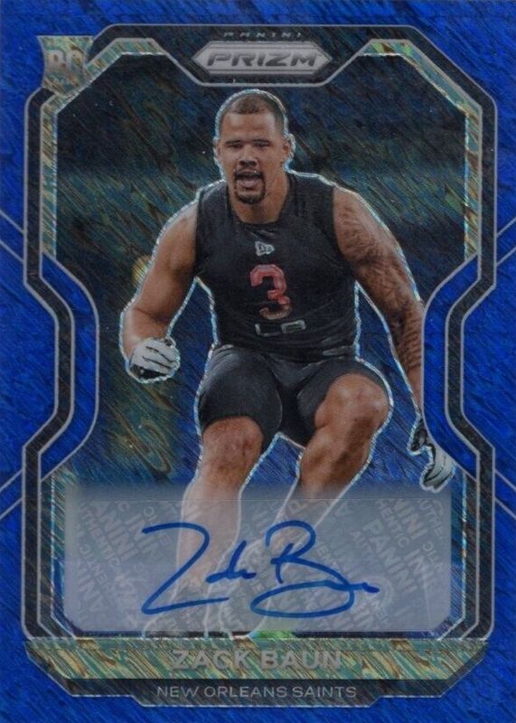 2020 Prizm #387 Rookie Autographs - Blue Shimmer /25