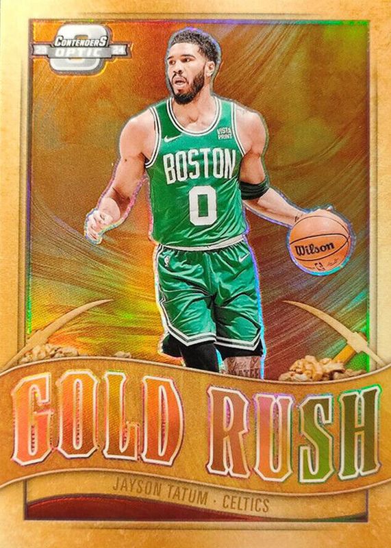 Jayson Tatum 2023 Contenders Optic #2 Gold Rush /(SSP) RAW
