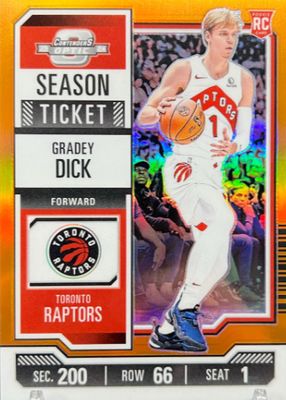 2023 Contenders Optic #60 Season Ticket - Orange /49