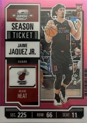 2023 Contenders Optic #67 Season Ticket - Pink /75