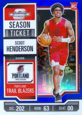 2023 Contenders Optic #46 Season Ticket - Blue /99