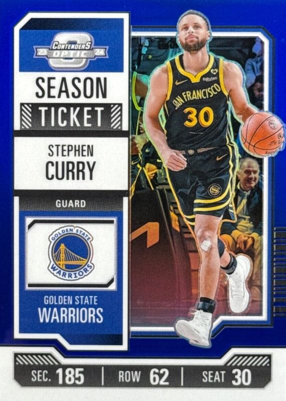 Stephen Curry 2023 Contenders Optic #37 Season Ticket - Blue /99 PSA 10