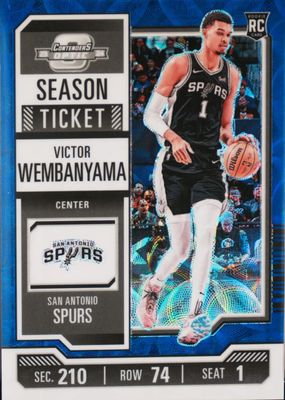 2023 Contenders Optic #56 Season Ticket - International Blue /45