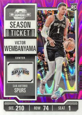 2023 Contenders Optic #56 Season Ticket - Purple FOTL /18