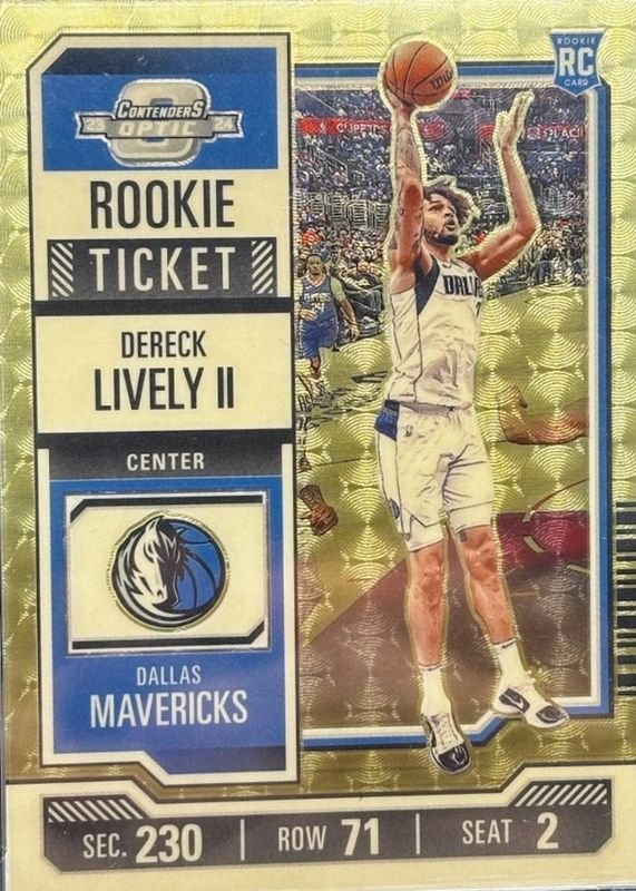 2023 Contenders Optic #7 Rookie Ticket - Gold Vinyl /1