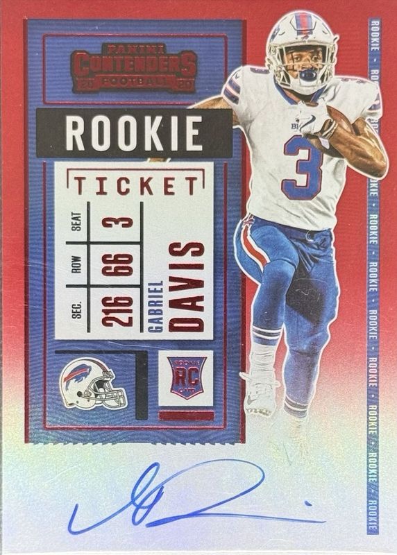 2020 Contenders #139 Rookie Ticket Auto Variation - Red Zone Ticket