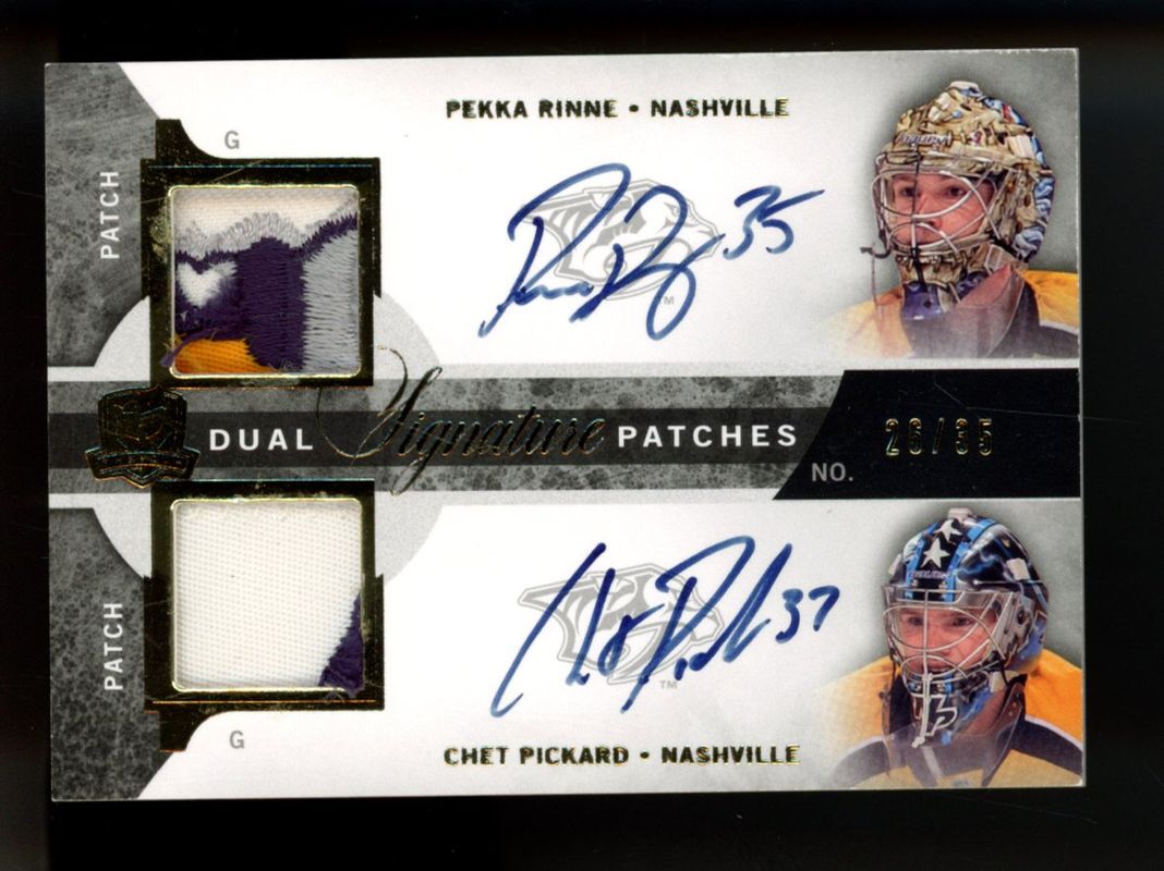2013 Upper Deck The Cup #DSP-RP 2012 Upper Deck The Cup Update I: Signatures Patches Dual /35