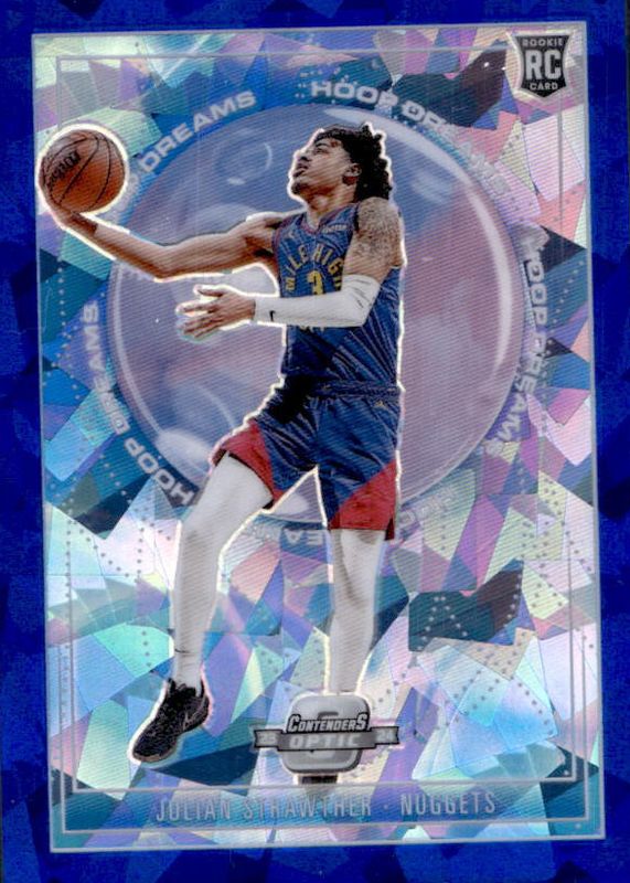Julian Strawther 2023 Contenders Optic #15 Hoop Dreams - Blue Cracked Ice /75 Rookie RAW