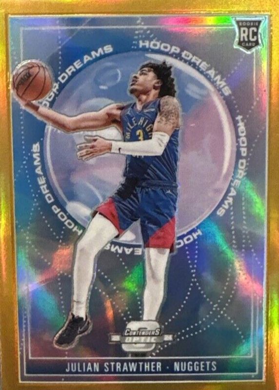 Julian Strawther 2023 Contenders Optic #15 Hoop Dreams - Gold /10 Rookie RAW