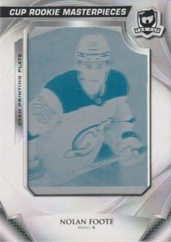 2020 Upper Deck The Cup #RED216 Rookie Masterpiece Printing Plates Cyan Artifacts /1