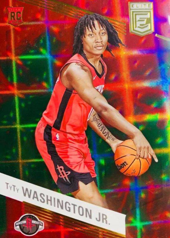 TyTy Washington Jr. 2022 Elite #227 Asia Hyper Red & Green Rookie PSA 10