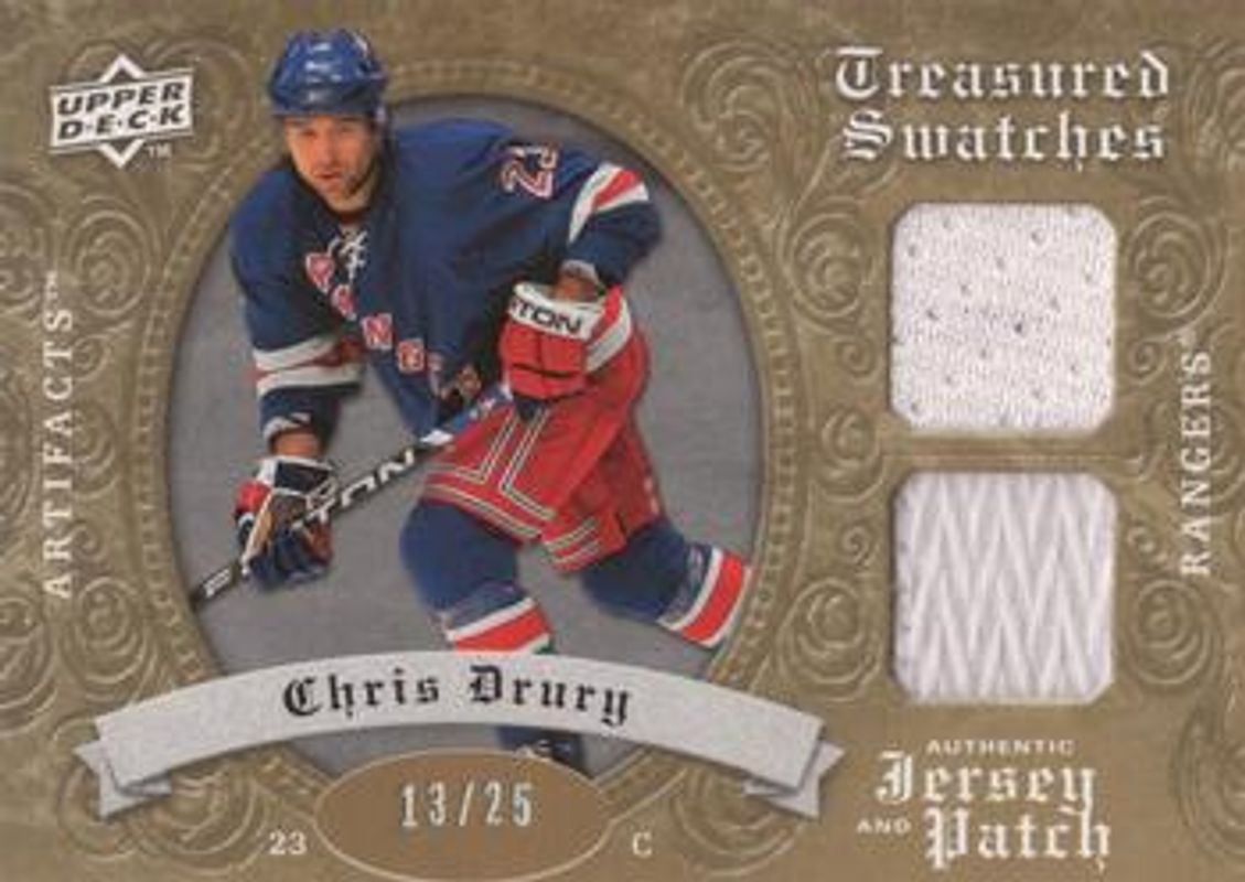 2008 Upper Deck Artifacts #TSD-CD Treasured Swatches Jersey Patch Combo - Gold /25