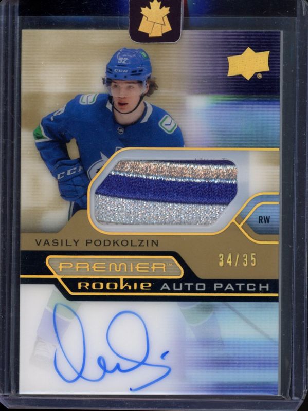 2021 Upper Deck Premier #AR-VP Acetate Rookie Auto Patch - Gold /65