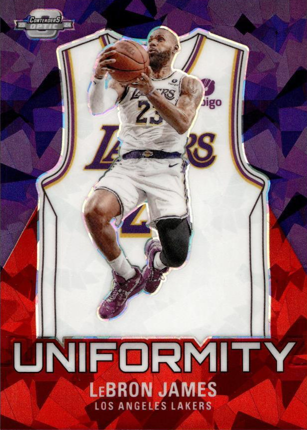 LeBron James 2023 Contenders Optic #17 Uniformity - Red Cracked