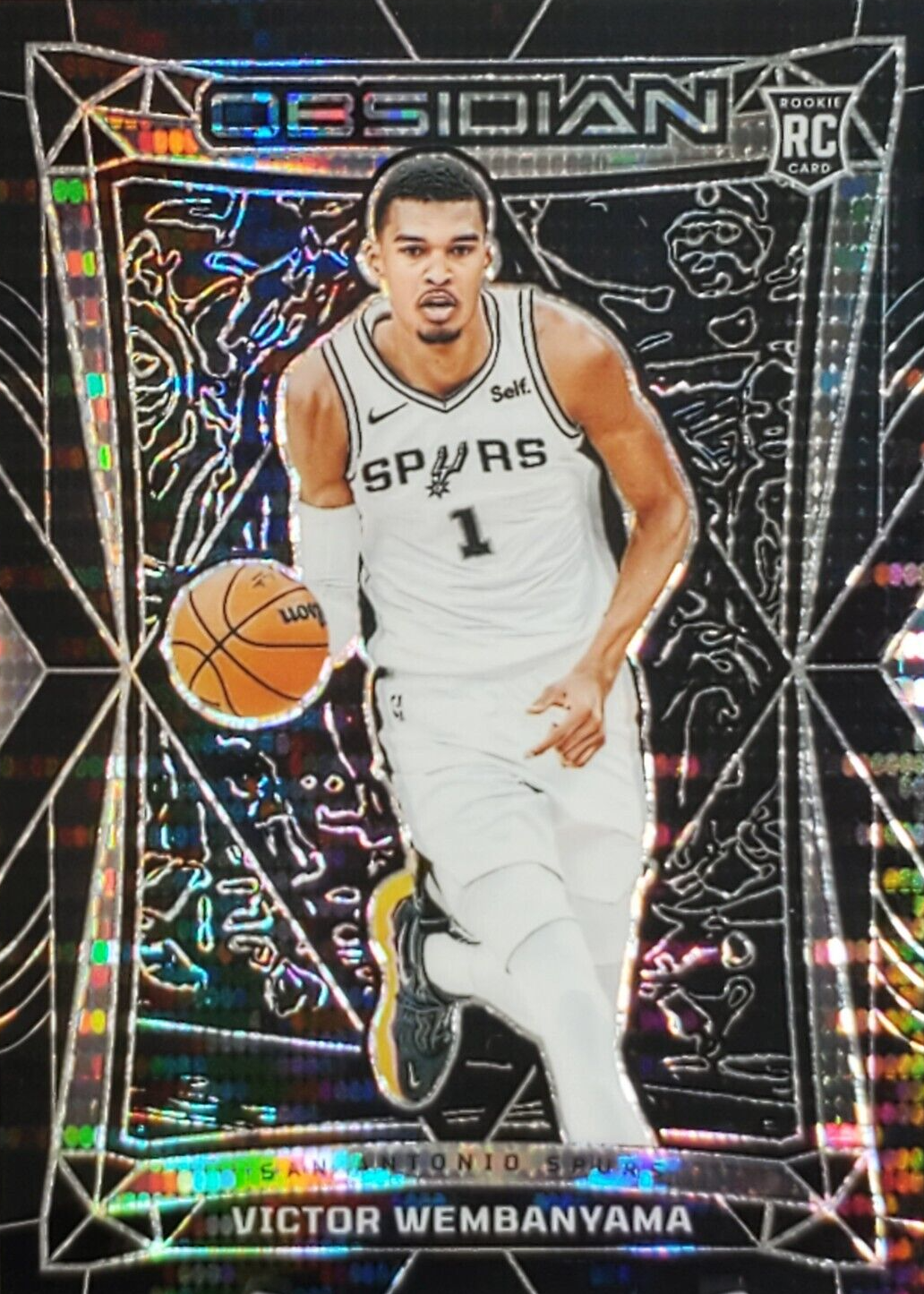 シングルカード PSA 9 2023 Obsidian Victor Wembanyama Victor Wembanyama 2023 Obsidian #9 Electric Etch Green /25