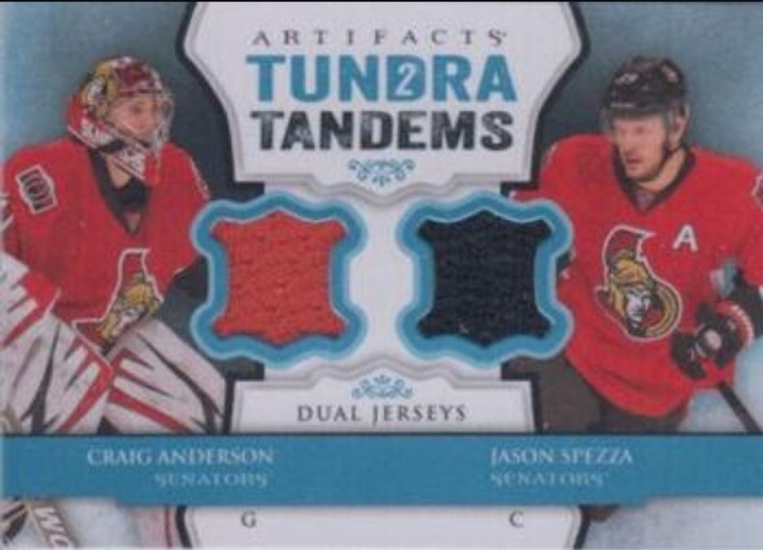 2013 Upper Deck Artifacts #TT-SA Tundra Tandems Blue Dual Jersey