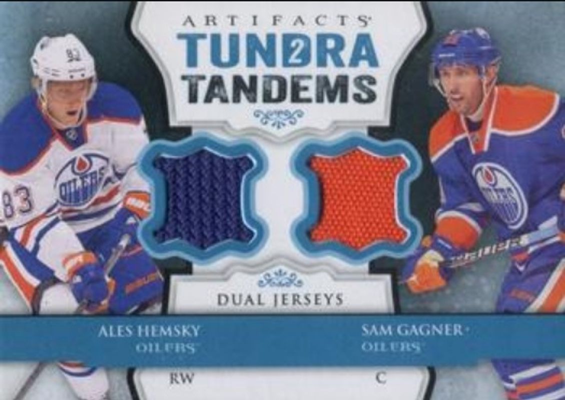 2013 Upper Deck Artifacts #TT-AG Tundra Tandems Blue Dual Jersey