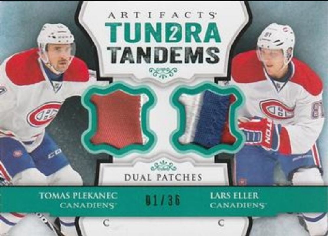 2013 Upper Deck Artifacts #TT-PE Tundra Tandems Patches Emerald /36