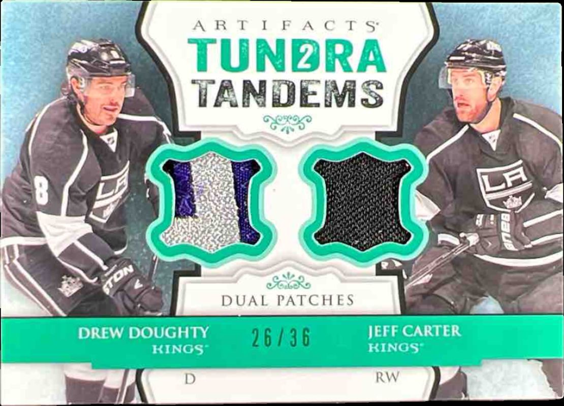 2013 Upper Deck Artifacts #TT-JD Tundra Tandems Patches Emerald /36