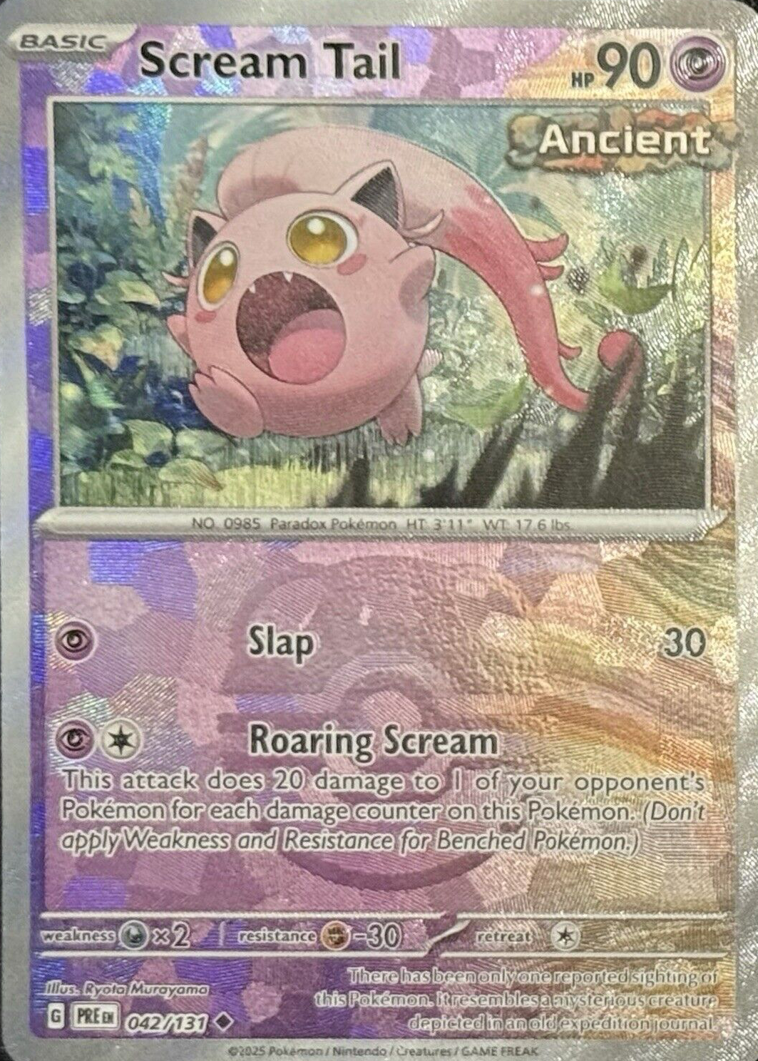 Scream Tail 2025 Scarlet & Violet: Prismatic Evolutions #042/131 Master  Ball Reverse Holo Price Guide - Sports Card Investor