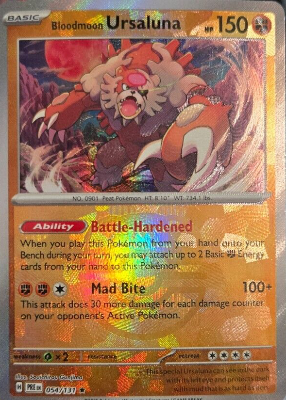 ursaluna pokemon card value CardBLOODMOON EXSAR(225/187) (SV8a) Japanese Sing Fandom Tokyo Colorless Retreat Cost 2025 PRE EN Bloodmoon Ursaluna