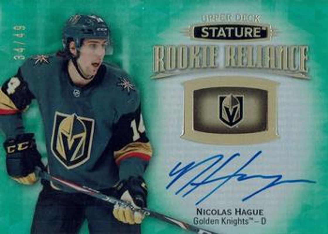 2019 Upper Deck Stature #RR-37 Rookie Reliance Autographs - Green /49