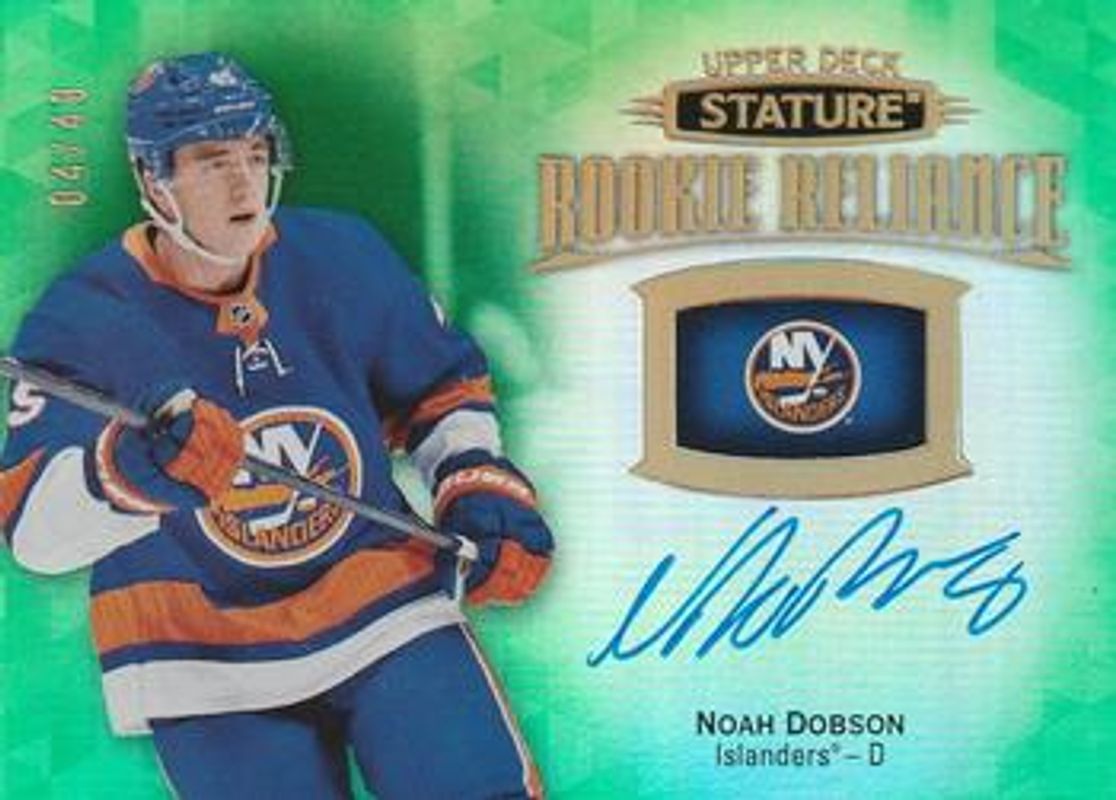 2019 Upper Deck Stature #RR-43 Rookie Reliance Autographs - Green /49