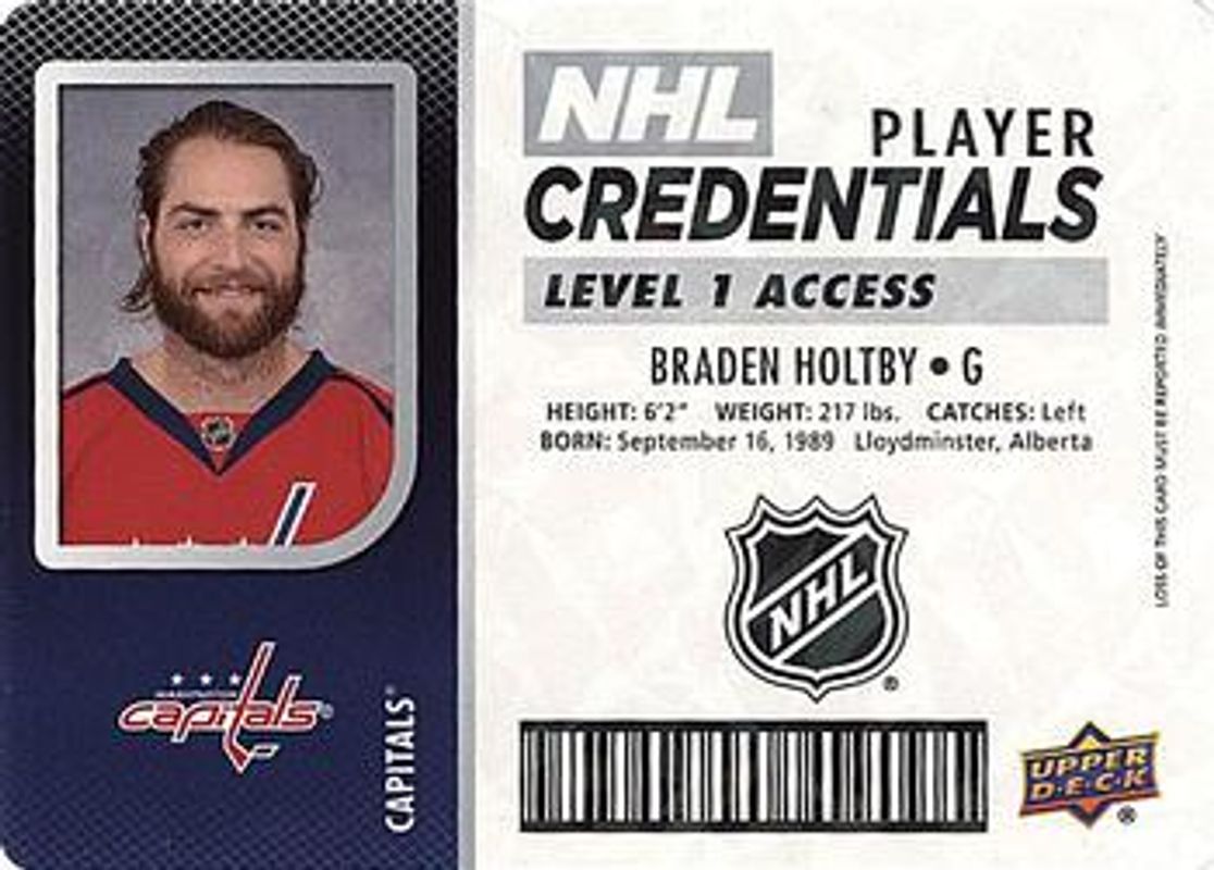 2017 Upper Deck MVP #NHL-BH NHL Player Credentials Level 1 Access