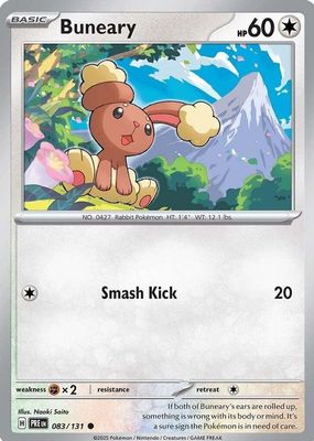 Buneary 2025 Scarlet & Violet: Prismatic Evolutions #083/131