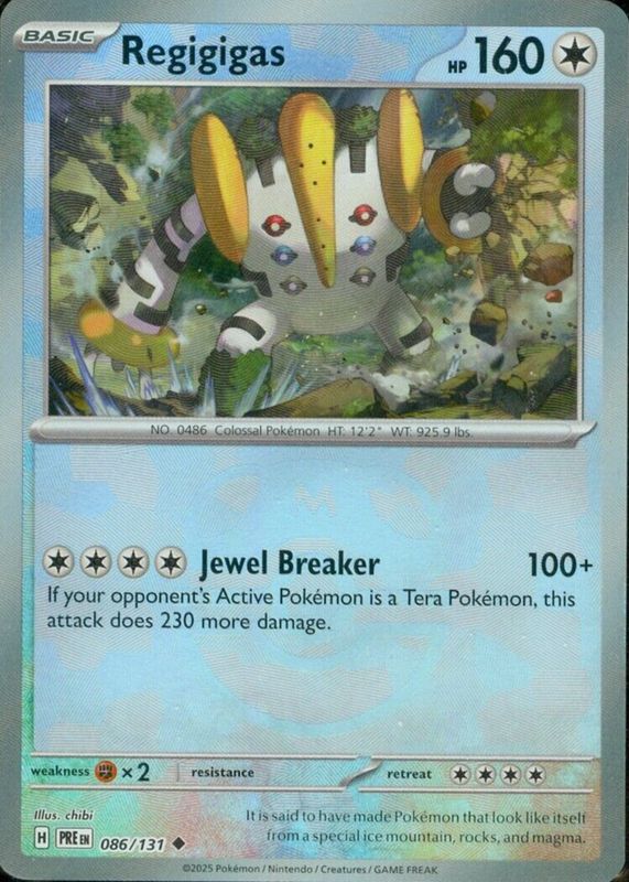 pokemon regigigas card Japanese EX 055/052 SR Hail Blizzard BW3 1st Edition PTC Collectibles and Regidrago in play Regigigas 84/111 Rare Reverse Holo