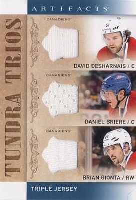 2014 Upper Deck Artifacts #T3-MTL Tundra Trios Jerseys - Blue