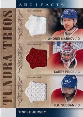 2014 Upper Deck Artifacts #T3-MC Tundra Trios Jerseys - Blue
