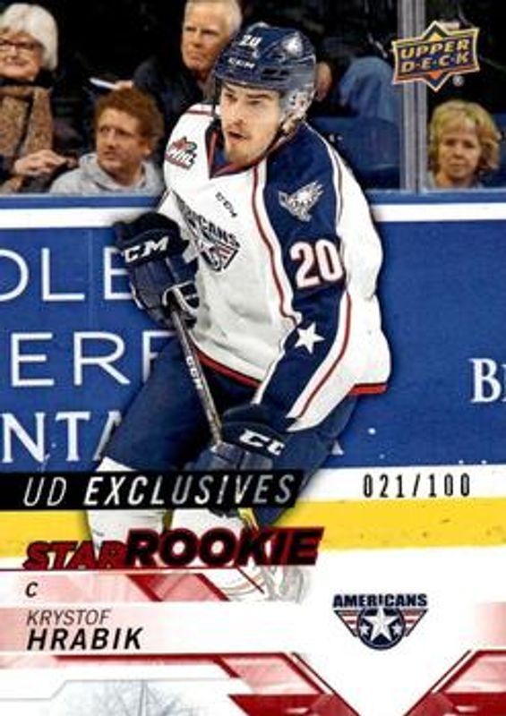 2018 Upper Deck CHL #312 Star Rookies UD Exclusives /100