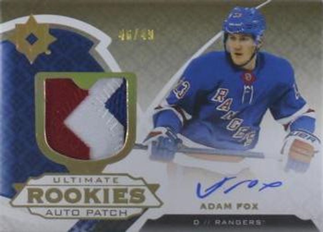 2020 Upper Deck Ultimate Collection #187 2019 Upper Deck Ultimate Collection Update: Ultimate Rookies Auto Patch /99