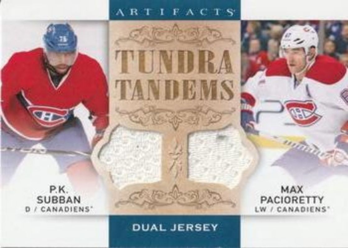 2014 Upper Deck Artifacts #TT-SP Tundra Tandems Jerseys - Blue