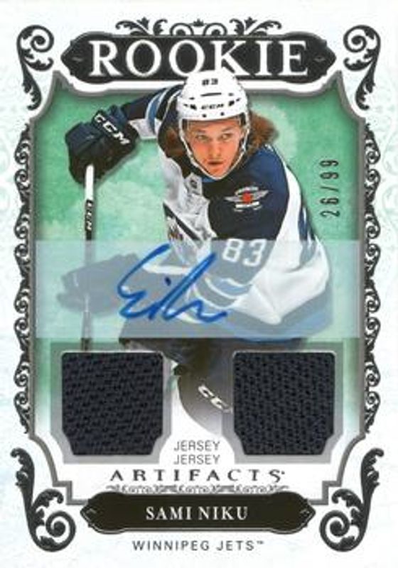 2018 Upper Deck Artifacts #175 Auto Material Jersey Silver /15