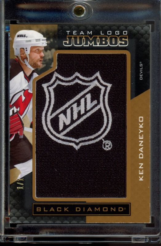 2021 Upper Deck Black Diamond #TLNJ-KD Team Logo Jumbo Patches Shield - Gold /1