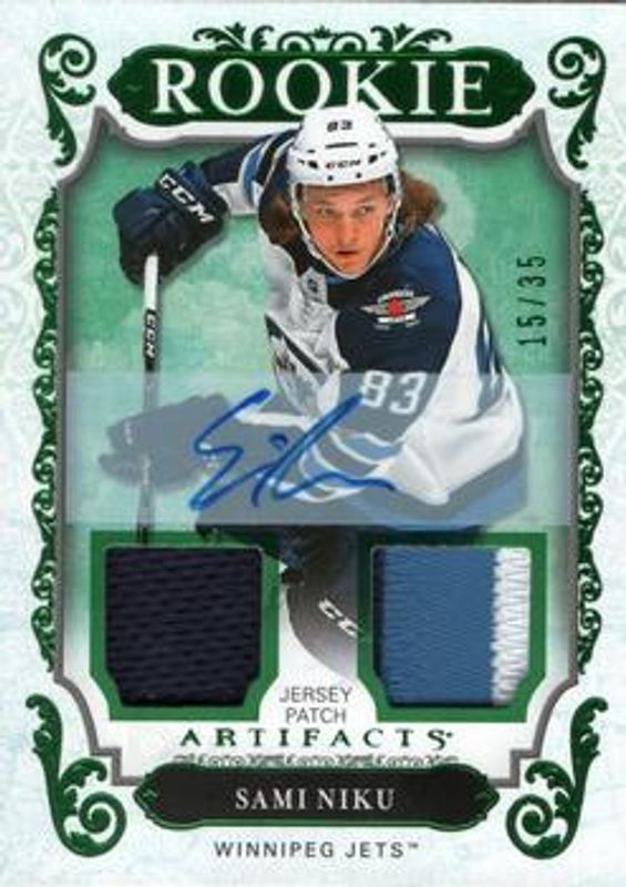 2018 Upper Deck Artifacts #175 Auto Material Patch Emerald /10