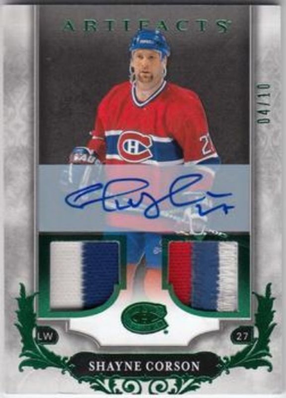 2018 Upper Deck Artifacts #150 Auto Material Patch Emerald /10