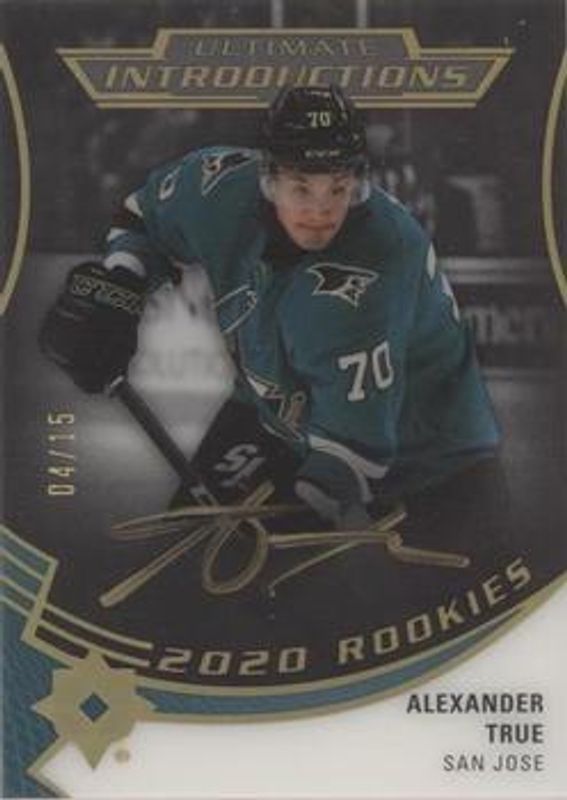 2020 Upper Deck Ultimate Collection #UI-54 Ultimate Introductions Autographs - Onyx Black /15