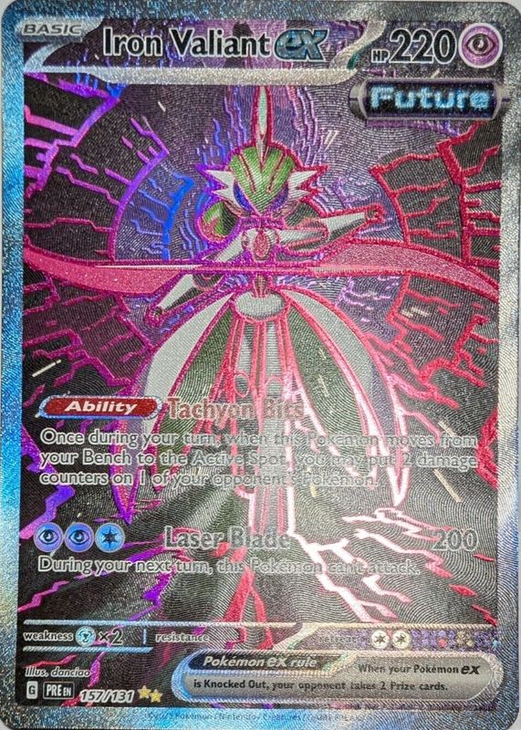 Iron Valiant ex 2025 Scarlet & Violet: Prismatic Evolutions #157/131 Special Illustration Rare PSA 10