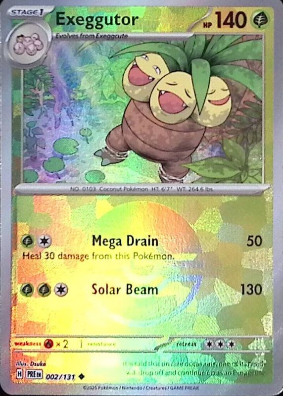 Exeggutor Holo Rare Pokemon Card - Paldean Fates 024/091 Evolution Set